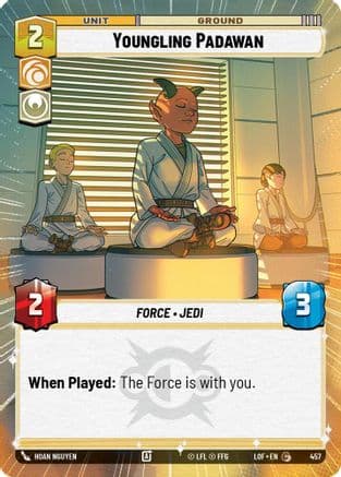 Youngling Padawan (Hyperspace) — Legends of the Force Star Wars: Unlimited card by Brian Matyas