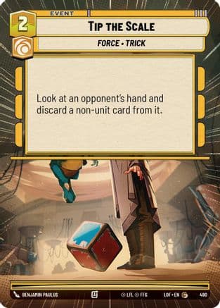Tip the Scale (Hyperspace) — Legends of the Force Star Wars: Unlimited card by Benjamin Carré