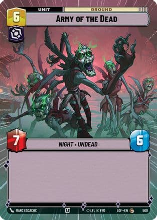 Army of the Dead (Hyperspace) — Legends of the Force Star Wars: Unlimited card by Marc Escachx