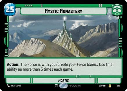 Mystic Monastery (Foil) — Legends of the Force Star Wars: Unlimited card by Rocío Espin