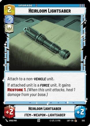 Heirloom Lightsaber (Foil) — Legends of the Force Star Wars: Unlimited card by Amad Mir