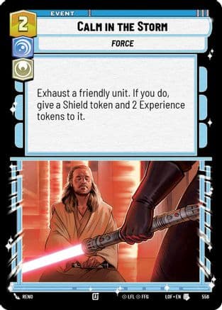 Calm in the Storm (Foil) — Legends of the Force Star Wars: Unlimited card by Reno