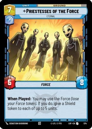 Priestesses of the Force - Eternal (Foil) — Legends of the Force Star Wars: Unlimited card by Sebastián Guidobono