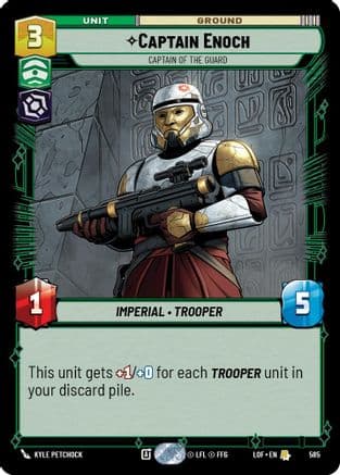 Captain Enoch - Captain of the Guard (Foil) — Legends of the Force Star Wars: Unlimited card by Kyle Petchock
