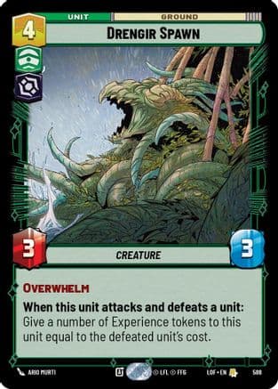 Drengir Spawn (Foil) — Legends of the Force Star Wars: Unlimited card by Ario Murti