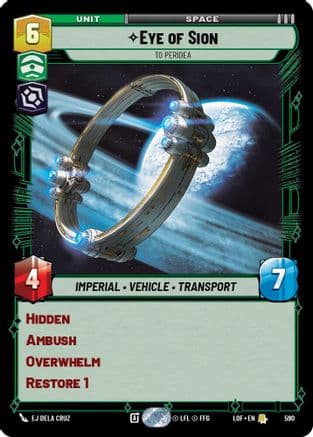 Eye of Sion - To Peridea (Foil) — Legends of the Force Star Wars: Unlimited card by Unknown