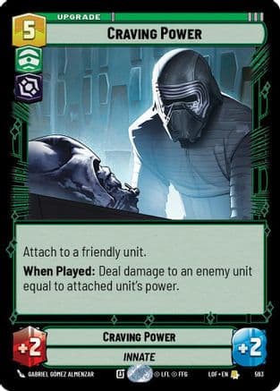 Craving Power (Foil) — Legends of the Force Star Wars: Unlimited card by Gabriel Gómez Almenzar