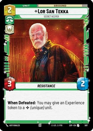 Lor San Tekka - Secret Keeper (Foil) — Legends of the Force Star Wars: Unlimited card by Afif Khaled