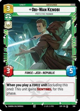 Obi-Wan Kenobi - Protective Padawan (Foil) — Legends of the Force