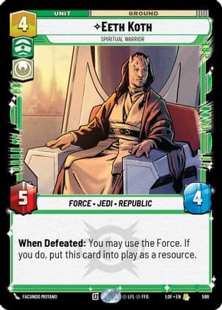 Eeth Koth - Spiritual Warrior (Foil) — Legends of the Force