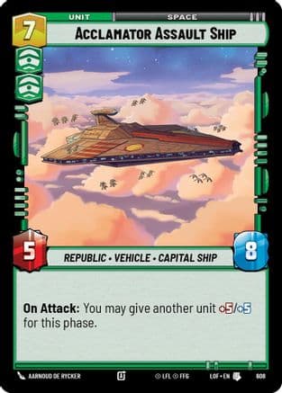 Acclamator Assault Ship (Foil) — Legends of the Force