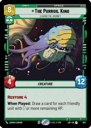 The Purrgil King - Leading The Journey (Foil) — Legends of the Force Star Wars: Unlimited card by Joshua Carson