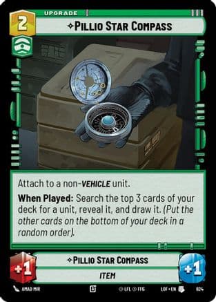 Pillio Star Compass (Foil) — Legends of the Force Star Wars: Unlimited card by Amad Mir