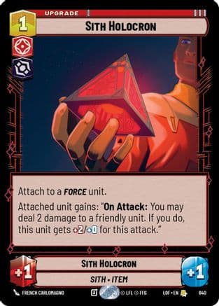 Sith Holocron (Foil) — Legends of the Force