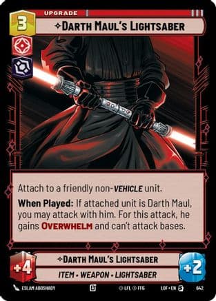 Darth Maul's Lightsaber (Foil) — Legends of the Force