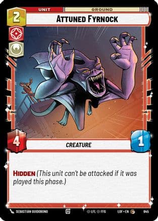Attuned Fyrnock (Foil) — Legends of the Force Star Wars: Unlimited card by Sebastián Guidobono