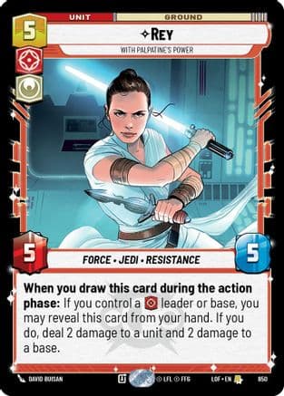 Rey - With Palpatine's Power (Foil) — Legends of the Force