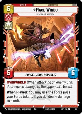 Mace Windu - Leaping into Action (Foil) — Legends of the Force