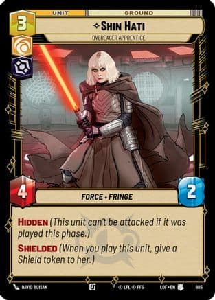 Shin Hati - Overeager Apprentice (Foil) — Legends of the Force Star Wars: Unlimited card by David Palumbo