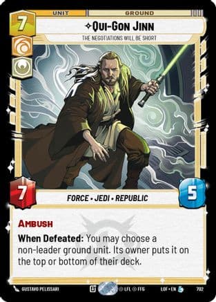 Qui-Gon Jinn - The Negotiations Will Be Short (Foil) — Legends of the Force