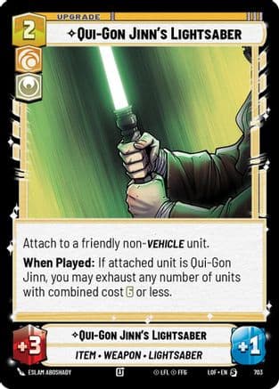 Qui-Gon Jinn's Lightsaber (Foil) — Legends of the Force