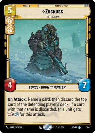 Zuckuss - The Findsman (Foil) — Legends of the Force Star Wars: Unlimited card by Marc Escachx