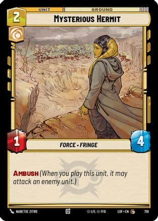 Mysterious Hermit (Foil) — Legends of the Force Star Wars: Unlimited card by Nabetse Zitro