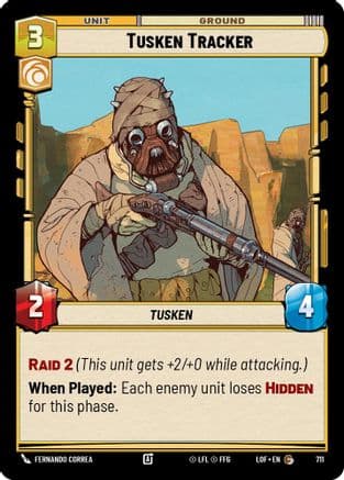 Tusken Tracker (Foil) — Legends of the Force Star Wars: Unlimited card by Fernando Correa