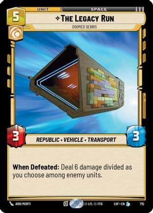 The Legacy Run - Doomed Debris (Foil) — Legends of the Force