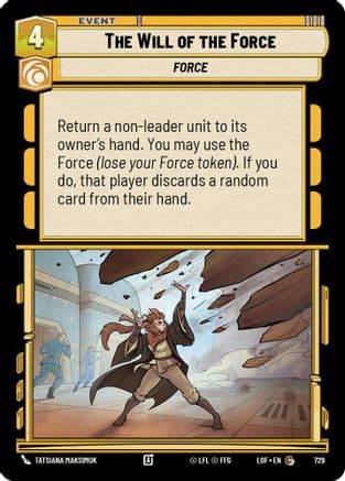 The Will of the Force (Foil) — Legends of the Force Star Wars: Unlimited card by Tatsiana Maksimuk