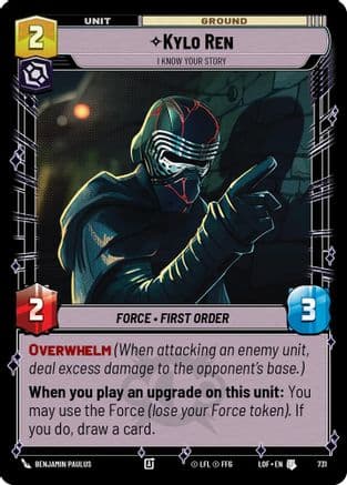 Kylo Ren - I Know Your Story (Foil) — Legends of the Force Star Wars: Unlimited card by Benjamin Paulus