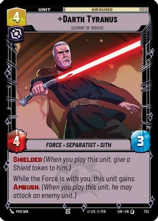 Darth Tyranus - Servant of Sidious (Foil) — Legends of the Force