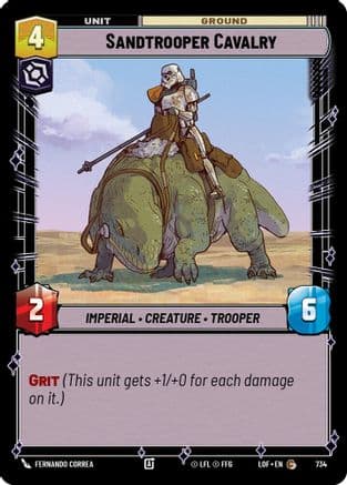 Sandtrooper Cavalry (Foil) — Legends of the Force Star Wars: Unlimited card by Fernando Correa