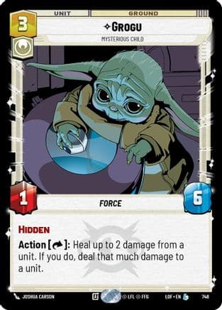 Grogu - Mysterious Child (Foil) — Legends of the Force Star Wars: Unlimited card by Joshua Carson