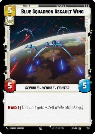 Blue Squadron Assault Wing (Foil) — Legends of the Force Star Wars: Unlimited card by Kursad Karatas