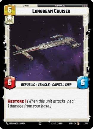 Longbeam Cruiser (Foil) — Legends of the Force Star Wars: Unlimited card by Fernando Correa