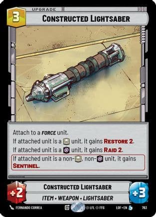 Constructed Lightsaber (Foil) — Legends of the Force