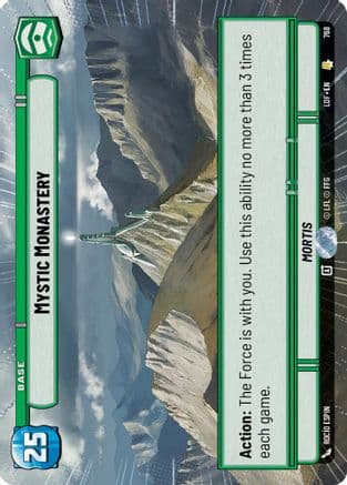 Mystic Monastery (Hyperspace Foil) — Legends of the Force Star Wars: Unlimited card by Rocío Espin