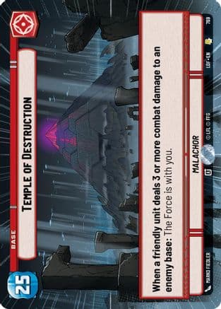 Temple of Destruction (Hyperspace Foil) — Legends of the Force Star Wars: Unlimited card by Marko Fiedler