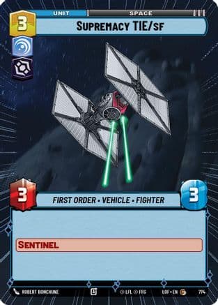 Supremacy TIE/sf (Hyperspace Foil) — Legends of the Force