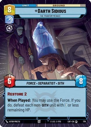 Darth Sidious - The Phantom Menace (Hyperspace Foil) — Legends of the Force