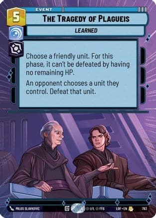 The Tragedy of Plagueis (Hyperspace Foil) — Legends of the Force