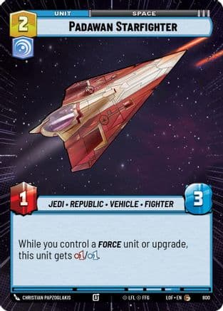 Padawan Starfighter (Hyperspace Foil) — Legends of the Force