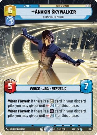 Anakin Skywalker - Champion of Mortis (Hyperspace Foil) — Legends of the Force