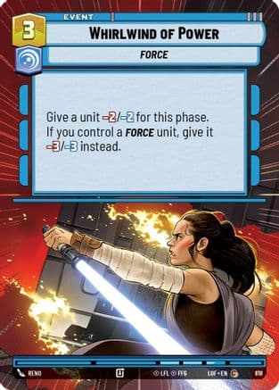 Whirlwind of Power (Hyperspace Foil) — Legends of the Force Star Wars: Unlimited card by Reno