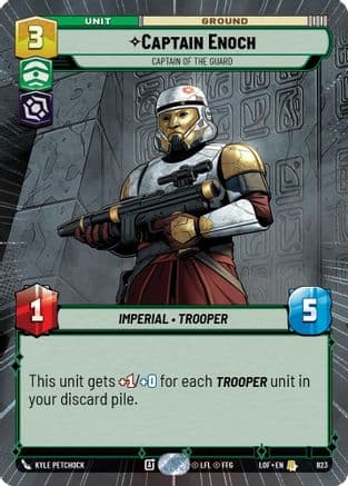 Captain Enoch - Captain of the Guard (Hyperspace Foil) — Legends of the Force Star Wars: Unlimited card by Kyle Ritter