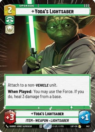 Yoda's Lightsaber (Hyperspace Foil) — Legends of the Force