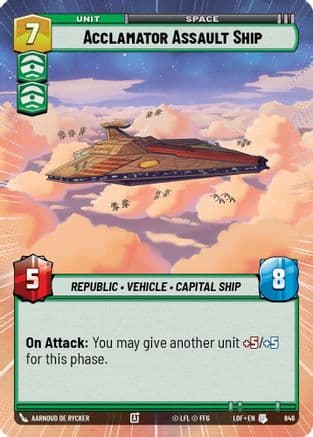 Acclamator Assault Ship (Hyperspace Foil) — Legends of the Force