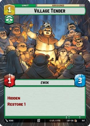 Village Tender (Hyperspace Foil) — Legends of the Force Star Wars: Unlimited card by Reno