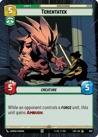 Terentatek (Hyperspace Foil) — Legends of the Force Star Wars: Unlimited card by Joshua Cairns